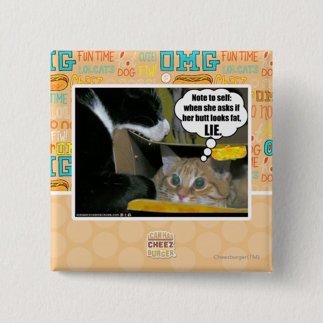 LIE 15 CM SQUARE BADGE (Front)