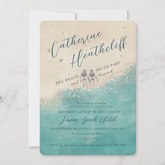 Lie Here Forever With You Wedding Invitation (Front)