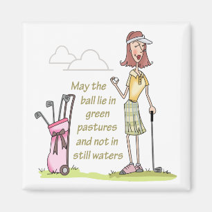 Lie in Green Pastures Magnet