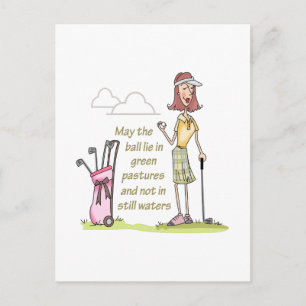 LIE IN GREEN PASTURES POSTCARD