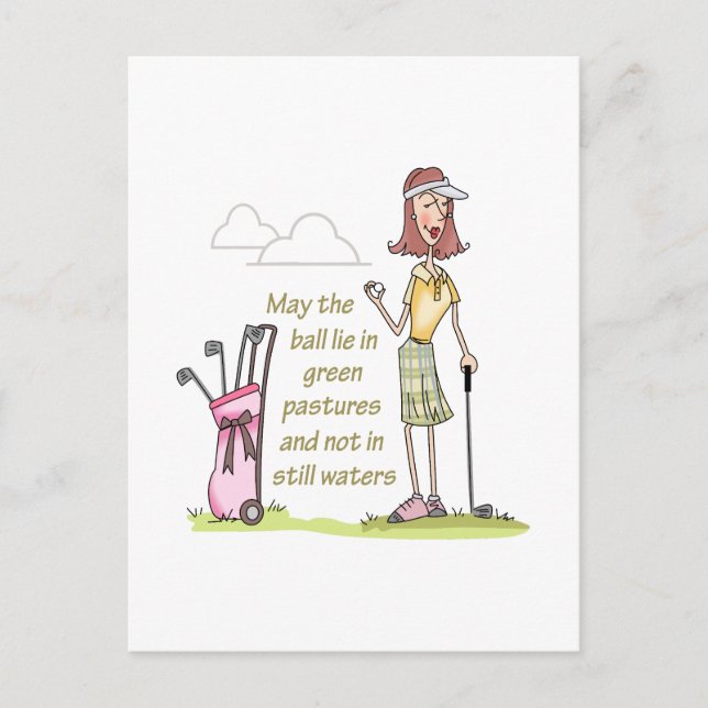 LIE IN GREEN PASTURES POSTCARD (Front)