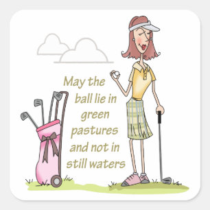 Lie in Green Pastures Square Sticker