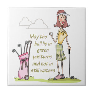 Lie in Green Pastures Tile