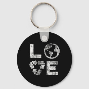 Liebe Earth Day 90s Vintage Recycled Children Or T Key Ring