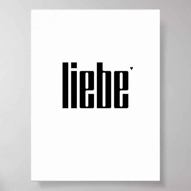 Liebe - valentine typography poster (Front)