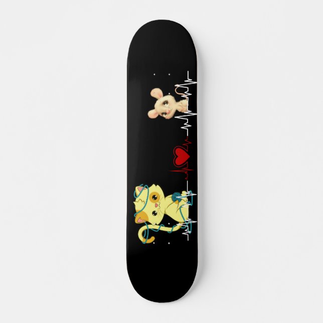 Liebe zwischen Katze und Maus  Skateboard (Front)