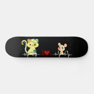 Liebe zwischen Katze und Maus  Skateboard