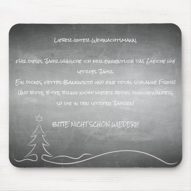 Lieber guter Weihnachtsmann Mouse Mat (Front)