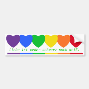 Liebesfarben Aufkleber Bumper Sticker