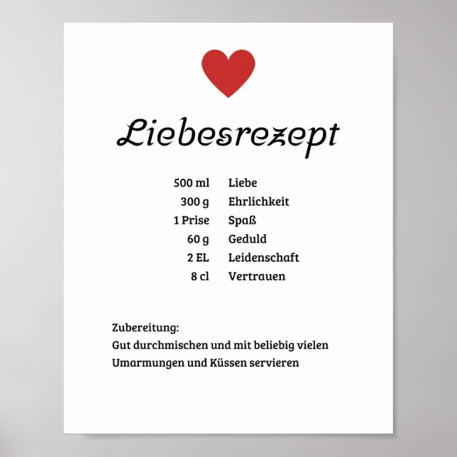 Liebesrezept Poster (Front)