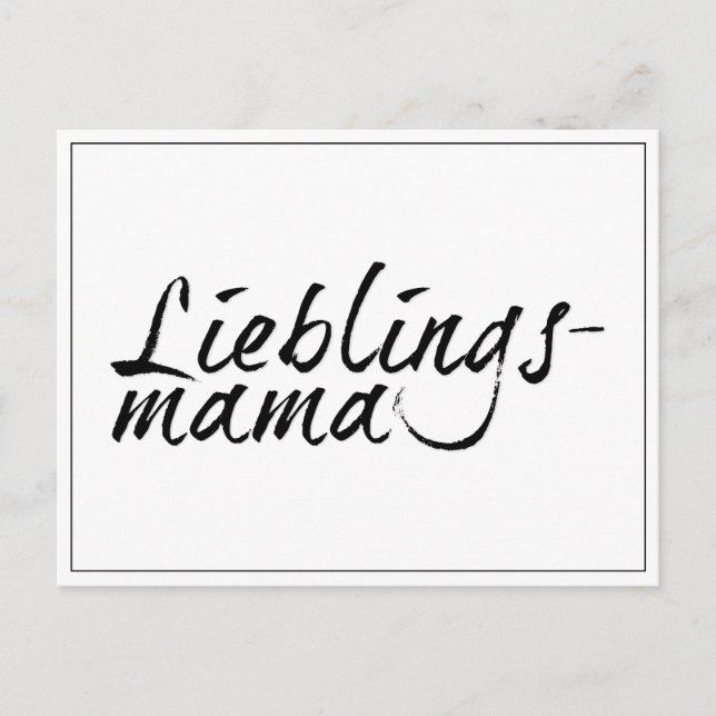 Lieblingsmama Holiday Postcard (Front)
