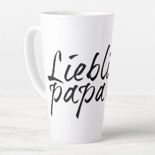 Lieblingspapa - schwarzer Schriftzug 00001 Latte Mug