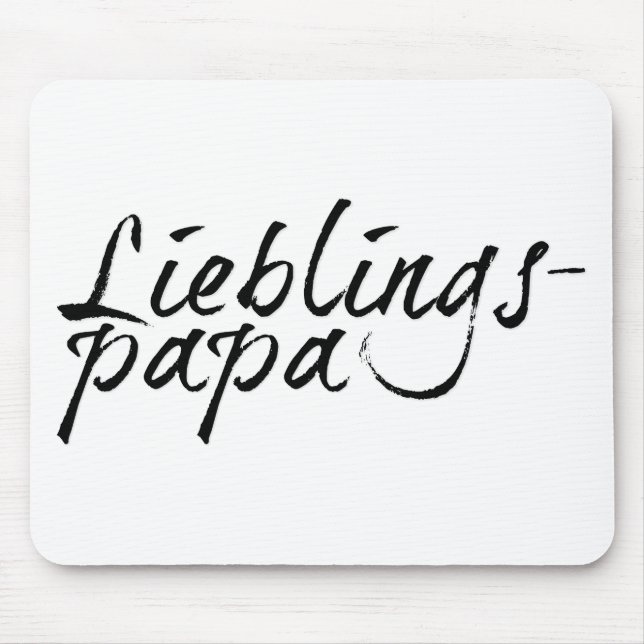 Lieblingspapa - schwarzer Schriftzug 00001 Mouse Mat (Front)