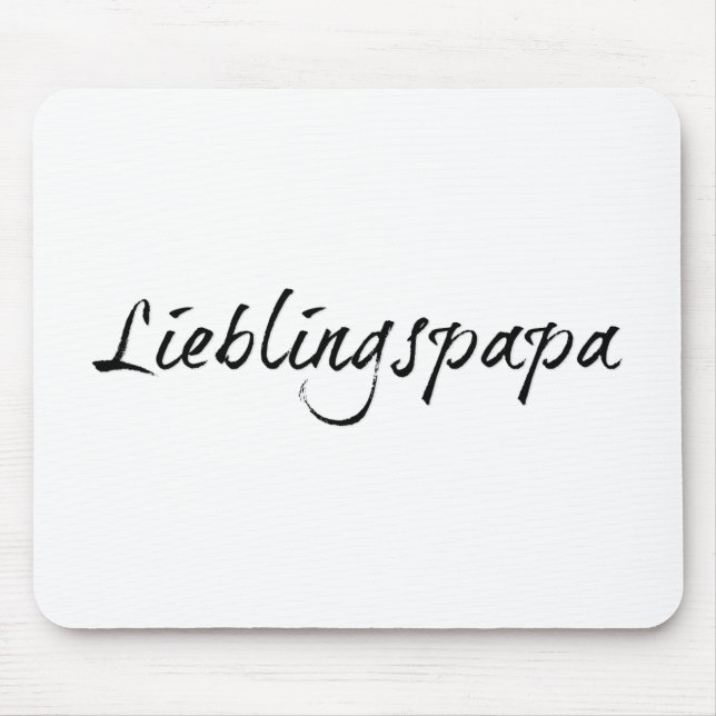 Lieblingspapa - schwarzer Schriftzug 00001 Mouse Mat (Front)