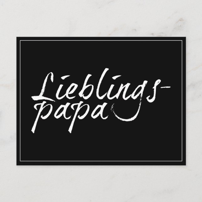 Lieblingspapa - weißer Schriftzug 00001 Holiday Postcard (Front)