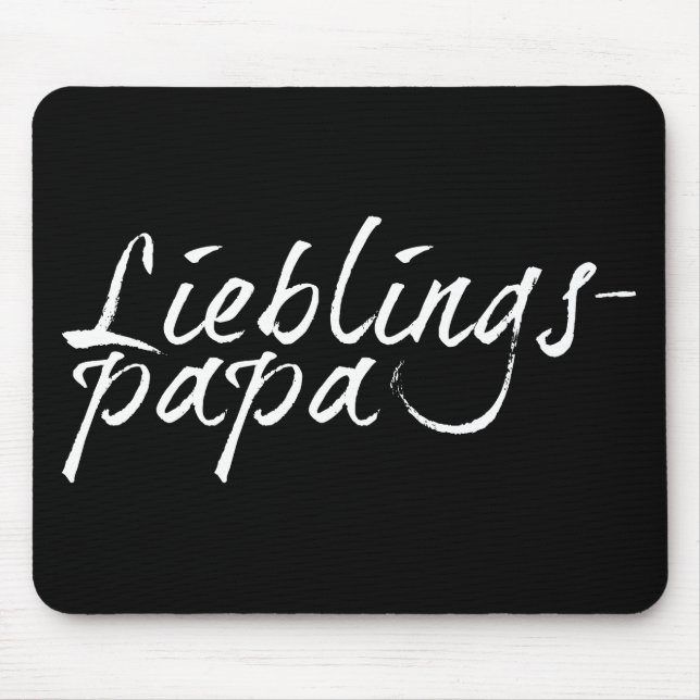 Lieblingspapa - weißer Schriftzug 00001 Mouse Mat (Front)