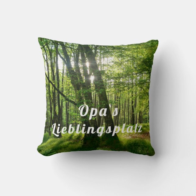 Lieblingsplatz im Wald Cushion (Front)