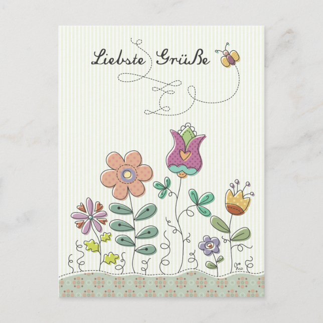 Liebste Grüße Postcard (Front)