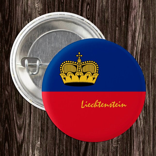 Liechtenstein button, patriotic Liechtenstein Flag 3 Cm Round Badge (Creator Uploaded)