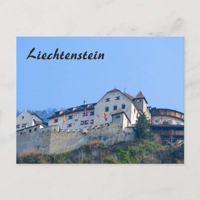Liechtenstein Castle in Vaduz Postcard (Front)