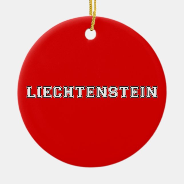 Liechtenstein Ceramic Tree Decoration (Front)