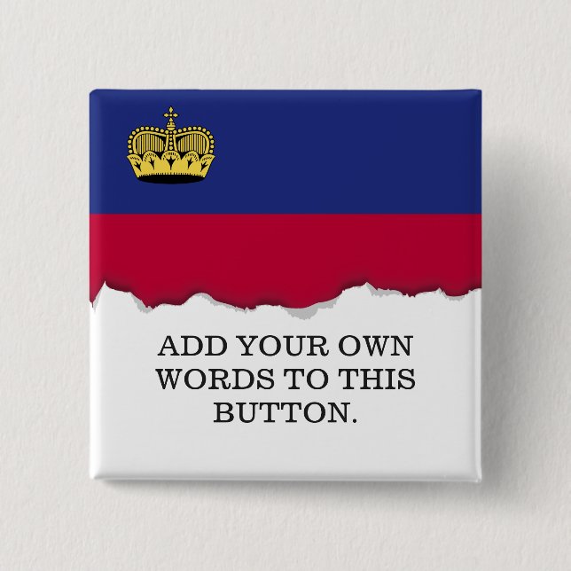 Liechtenstein Flag 15 Cm Square Badge (Front)