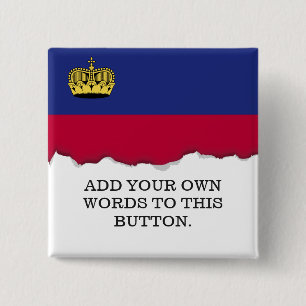 Liechtenstein Flag 15 Cm Square Badge