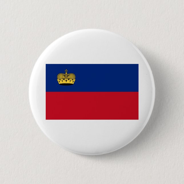 Liechtenstein Flag 6 Cm Round Badge (Front)