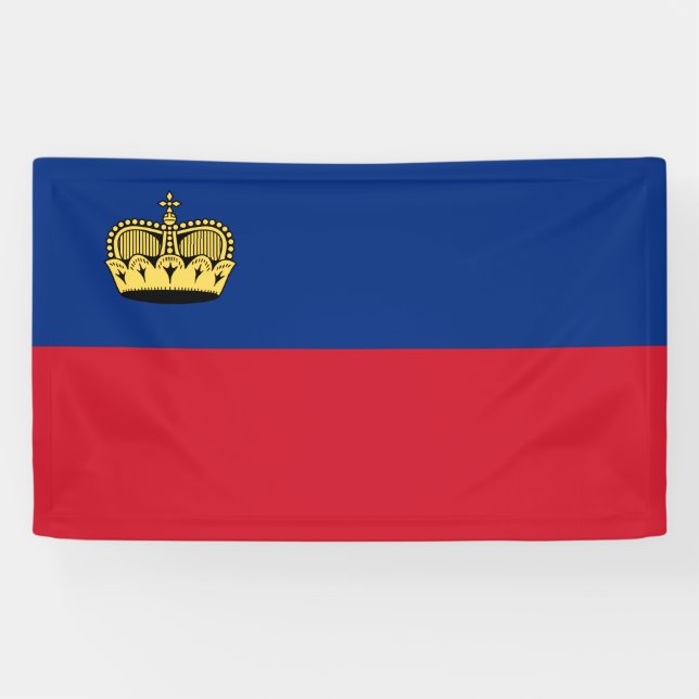 Liechtenstein Flag Banner (Horizontal)