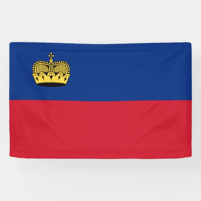 Liechtenstein Flag Banner (Horizontal)