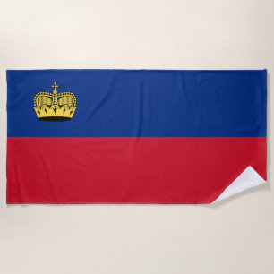 Liechtenstein Flag Beach Towel
