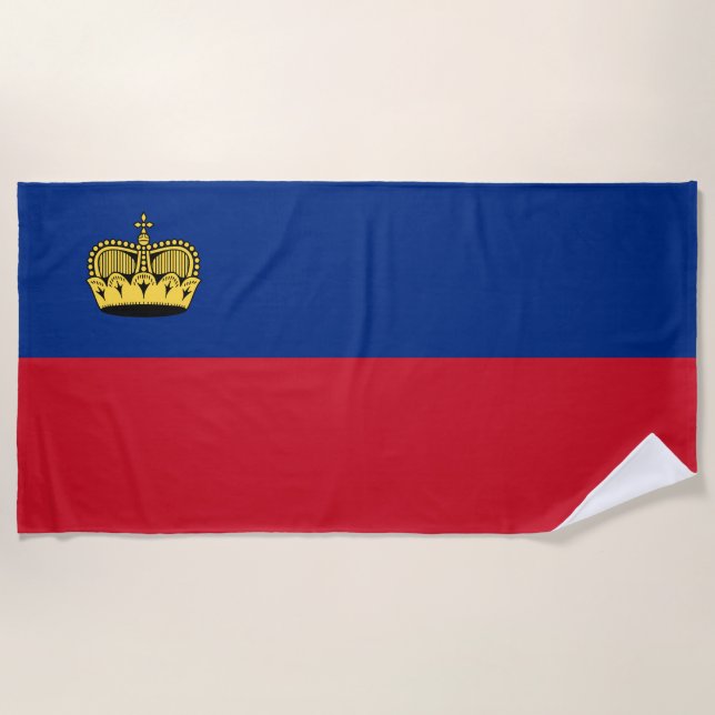 Liechtenstein Flag Beach Towel (Front)