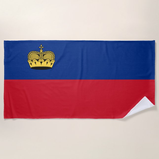 Liechtenstein Flag Beach Towel (Front)