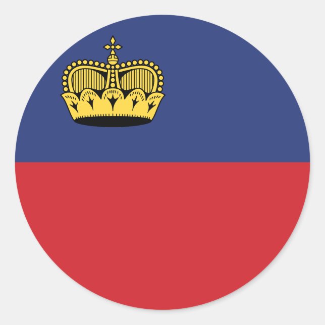 Liechtenstein Flag Classic Round Sticker (Front)