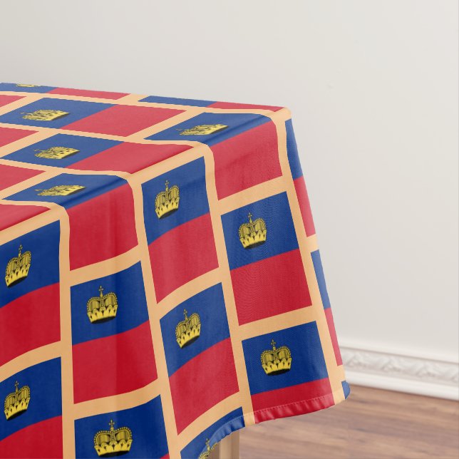 Liechtenstein Flag & dining tablecloth /decor (In Situ)