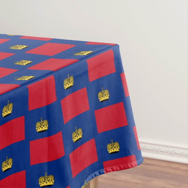 Liechtenstein Flag & dining tablecloth /decor (In Situ)