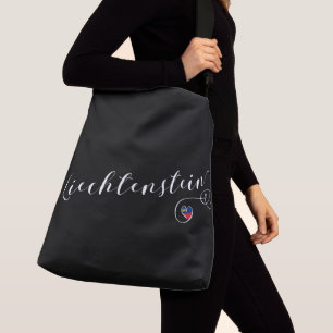 Liechtenstein Flag Heart Crossbody Bag