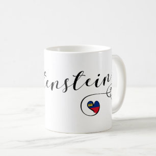 Liechtenstein Flag Heart, Liechtensteiner Coffee Mug