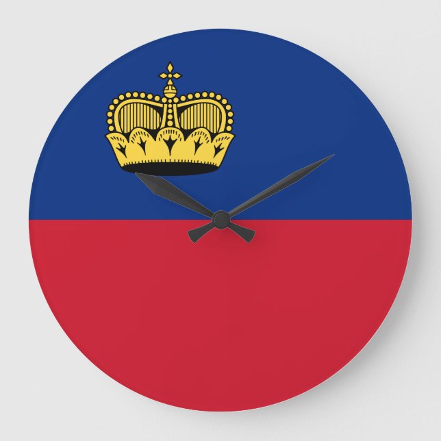 Liechtenstein Flag Large Clock (Front)