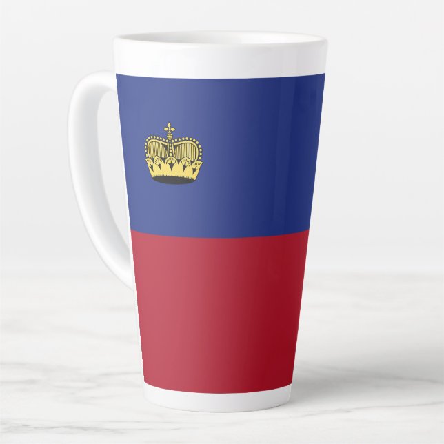 Liechtenstein flag latte mug (Left Angle)