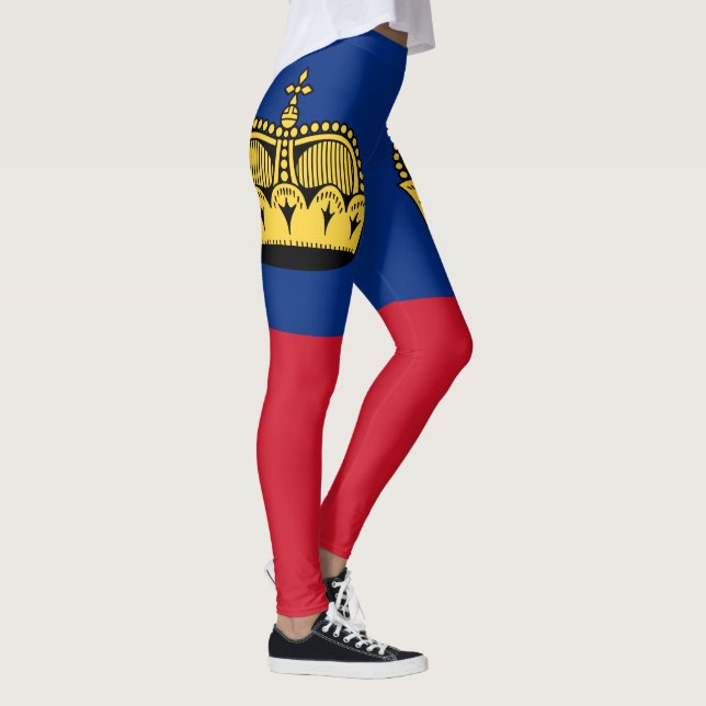 Liechtenstein Flag Leggings (Right)