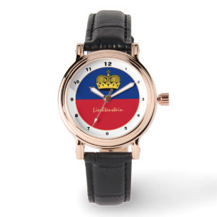 Liechtenstein Flag & Liechtenstein trendy fashion Watch