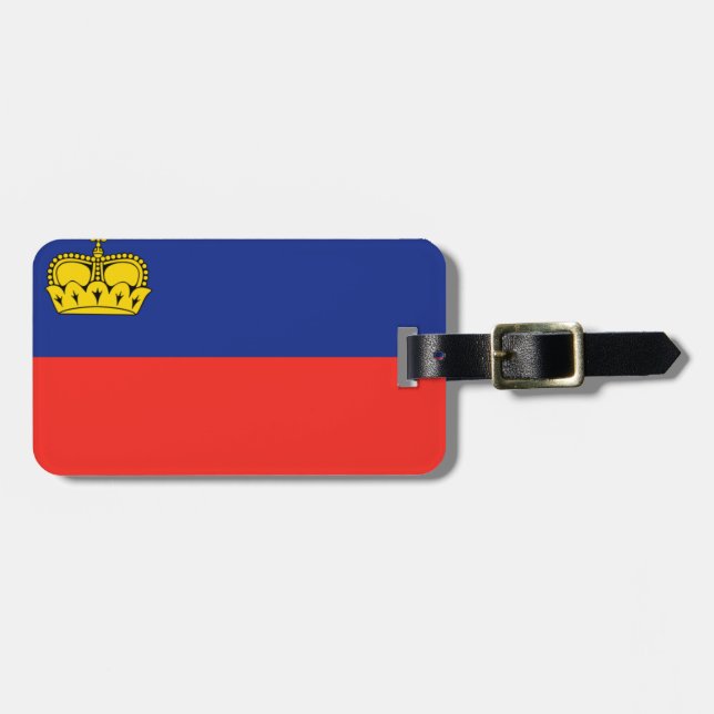 Liechtenstein flag luggage tag (Front Horizontal)