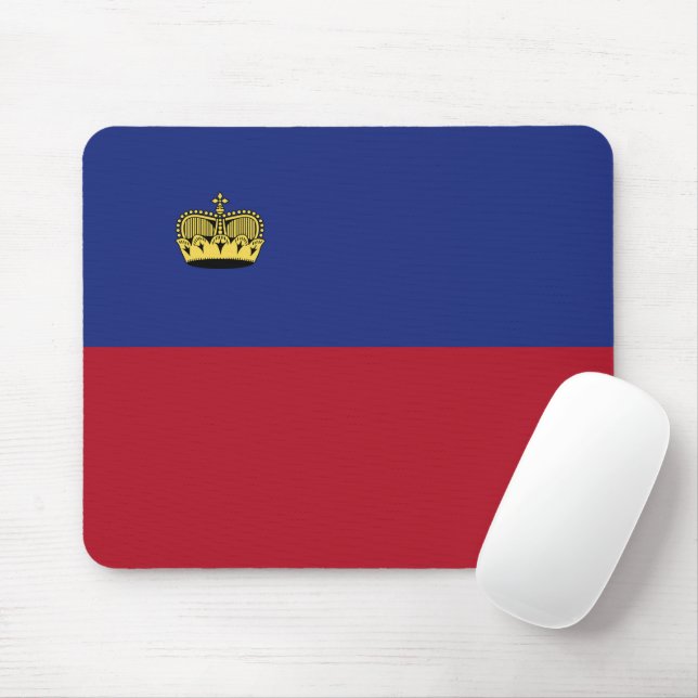 Liechtenstein flag mouse mat (With Mouse)