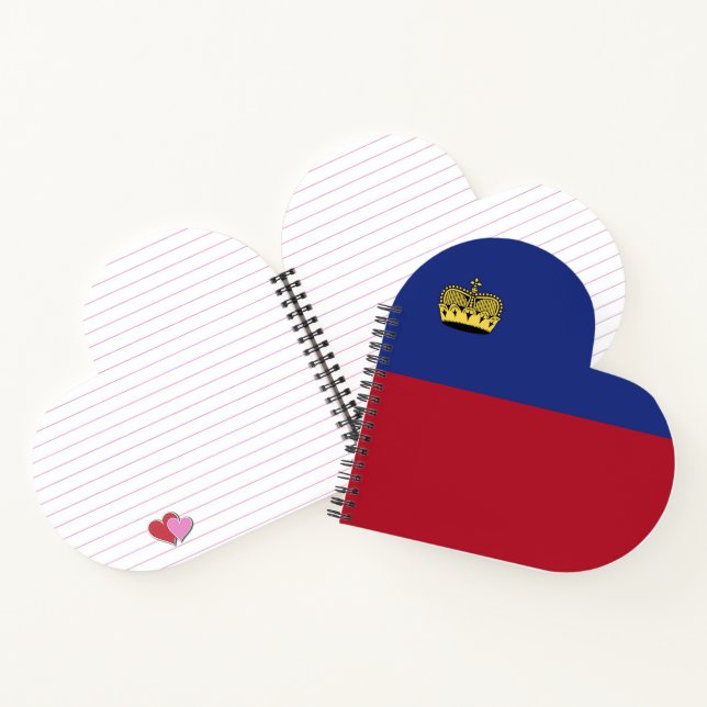 Liechtenstein flag notebook (Inside)