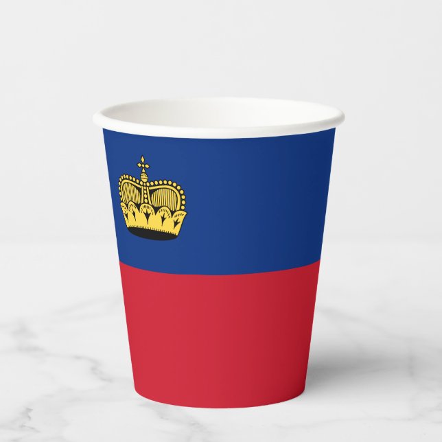 Liechtenstein Flag Paper Cups (Front)