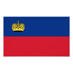 Liechtenstein Flag Photo Print