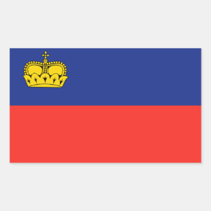 Liechtenstein flag rectangular sticker