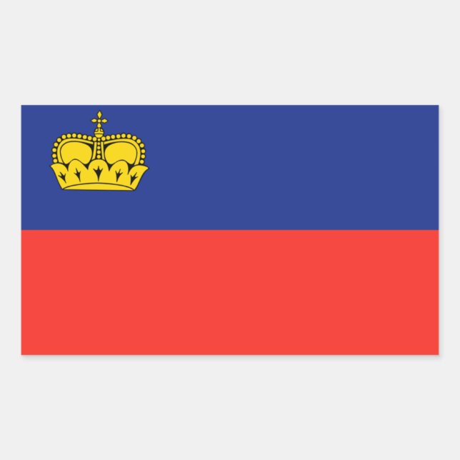 Liechtenstein flag rectangular sticker (Front)