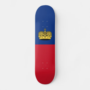 Liechtenstein Flag Skateboard